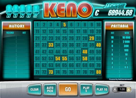 keno games for real money  Selected games only